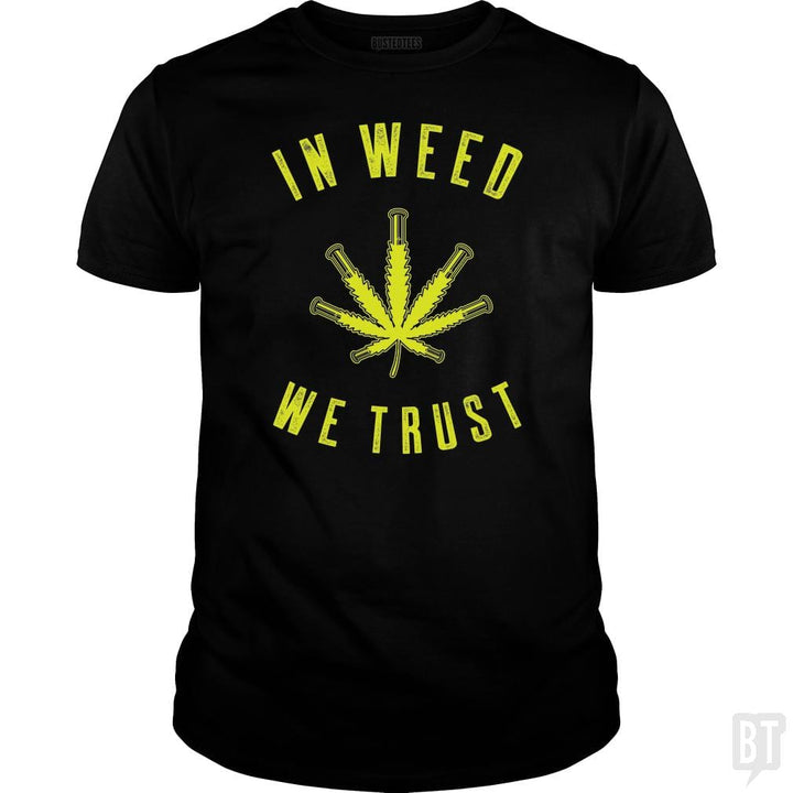 SunFrog-Busted Edible Loving Weedologist Classic Guys / Unisex Tee / Black / S In Weed We Trust