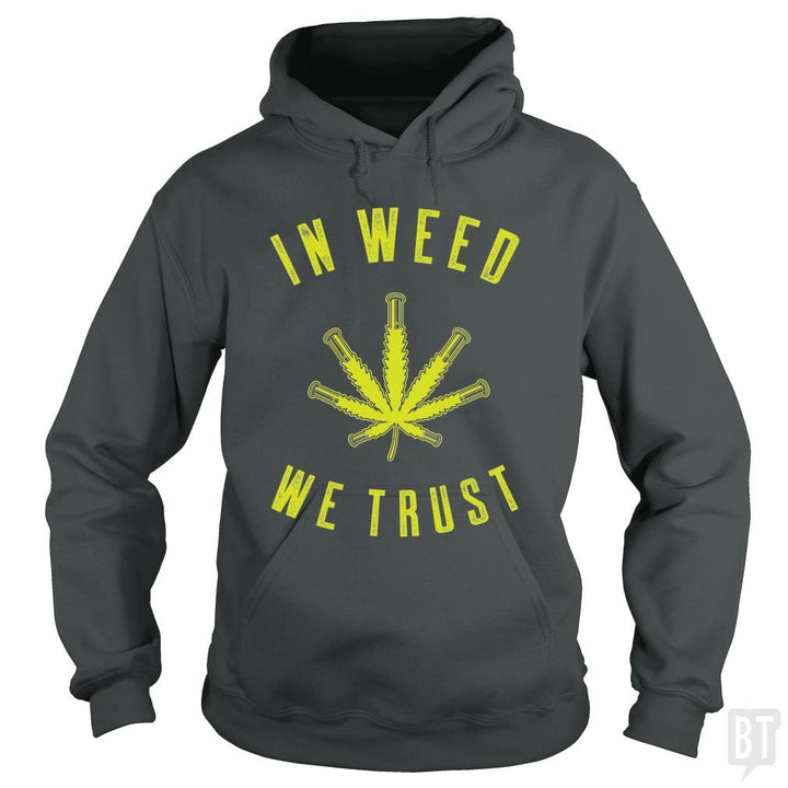 SunFrog-Busted Edible Loving Weedologist Hoodie / Dark Heather / S In Weed We Trust