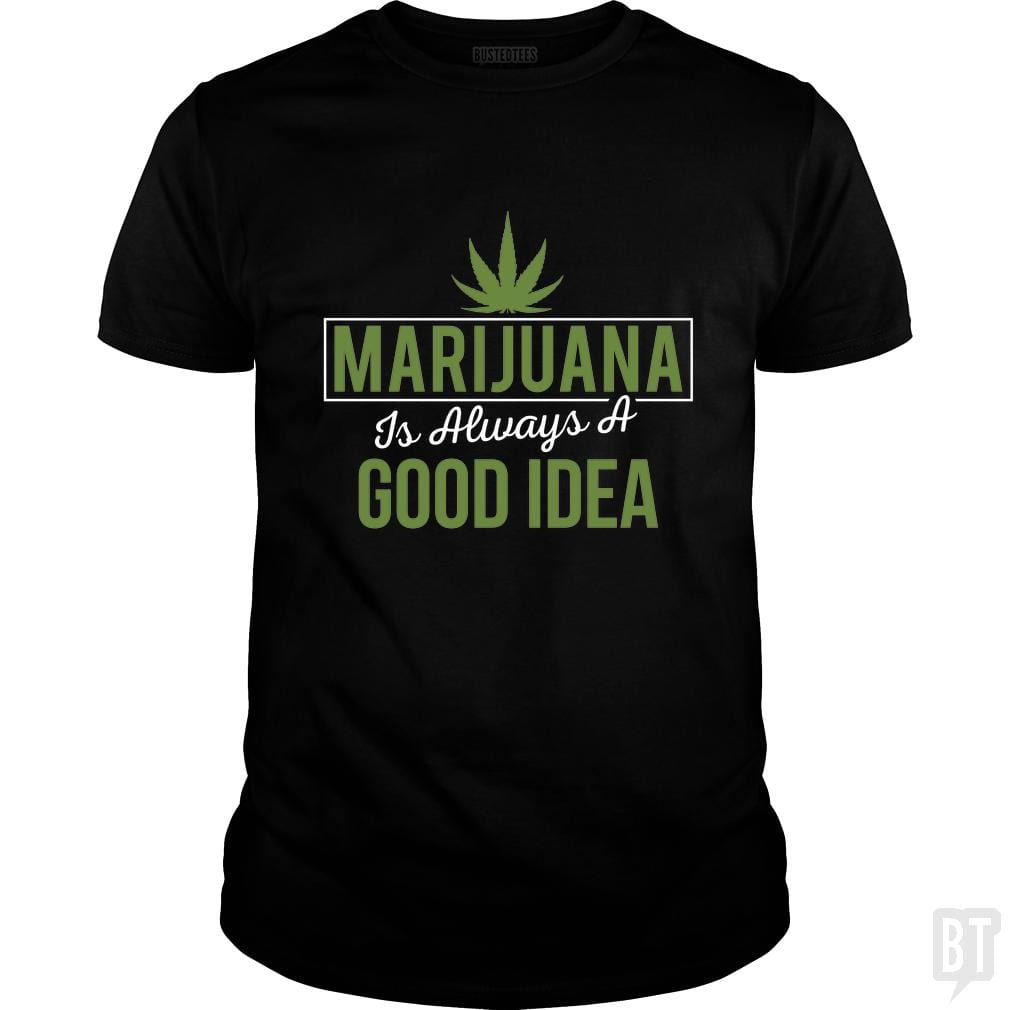SunFrog-Busted Edible Loving Weedologist Classic Guys / Unisex Tee / Black / S Marijuana  is always a good idea