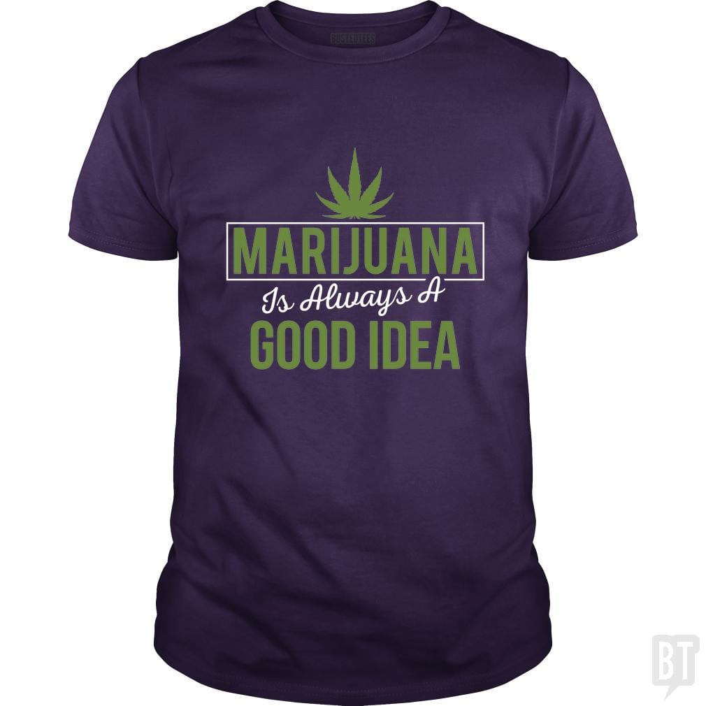 SunFrog-Busted Edible Loving Weedologist Classic Guys / Unisex Tee / Purple / S Marijuana  is always a good idea