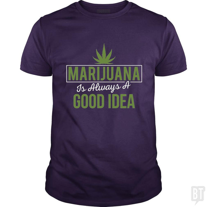 SunFrog-Busted Edible Loving Weedologist Classic Guys / Unisex Tee / Purple / S Marijuana  is always a good idea