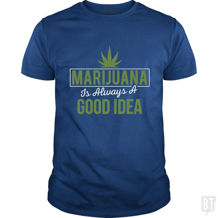 SunFrog-Busted Edible Loving Weedologist Classic Guys / Unisex Tee / Royal Blue / S Marijuana  is always a good idea