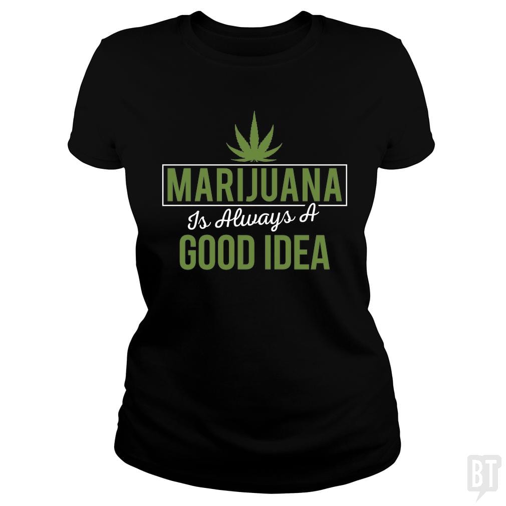 SunFrog-Busted Edible Loving Weedologist Classic Ladies Tee / Black / S Marijuana  is always a good idea