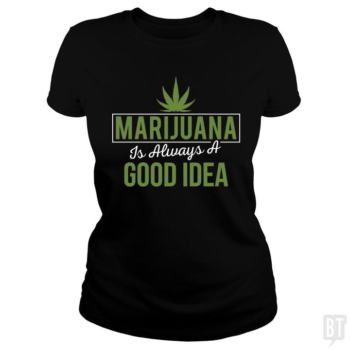 SunFrog-Busted Edible Loving Weedologist Classic Ladies Tee / Black / S Marijuana  is always a good idea