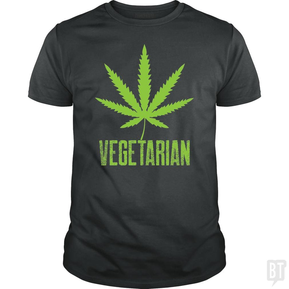 SunFrog-Busted Edible Loving Weedologist Classic Guys / Unisex Tee / Dark Heather / S Vegetarian