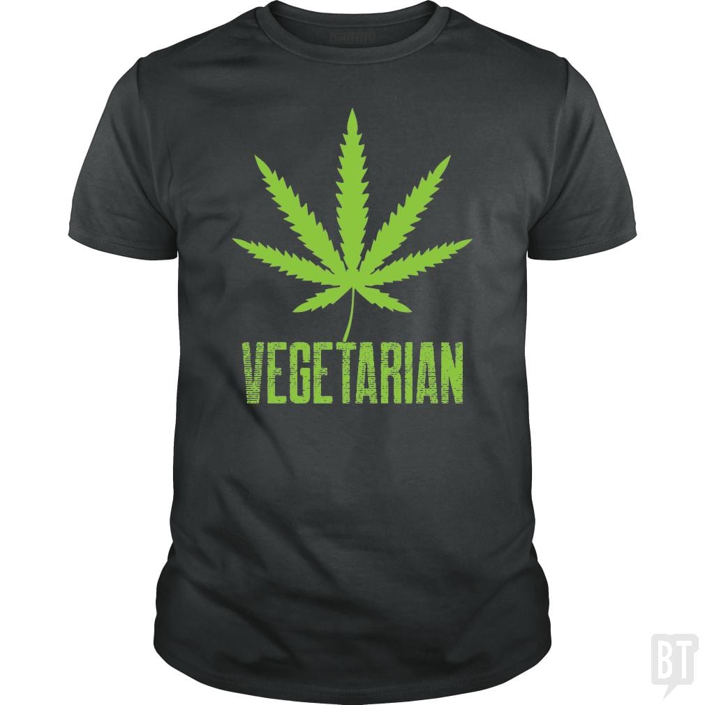 SunFrog-Busted Edible Loving Weedologist Classic Guys / Unisex Tee / Dark Heather / S Vegetarian