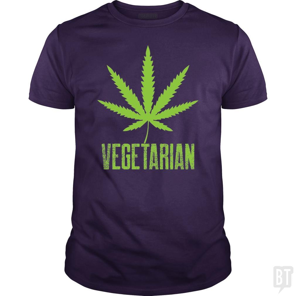 SunFrog-Busted Edible Loving Weedologist Classic Guys / Unisex Tee / Purple / S Vegetarian