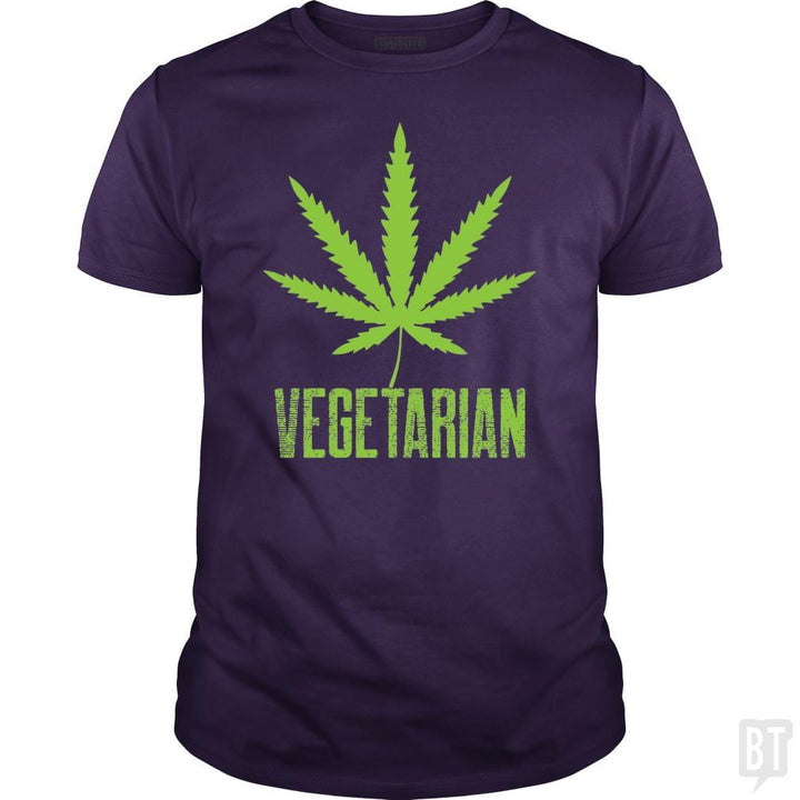 SunFrog-Busted Edible Loving Weedologist Classic Guys / Unisex Tee / Purple / S Vegetarian