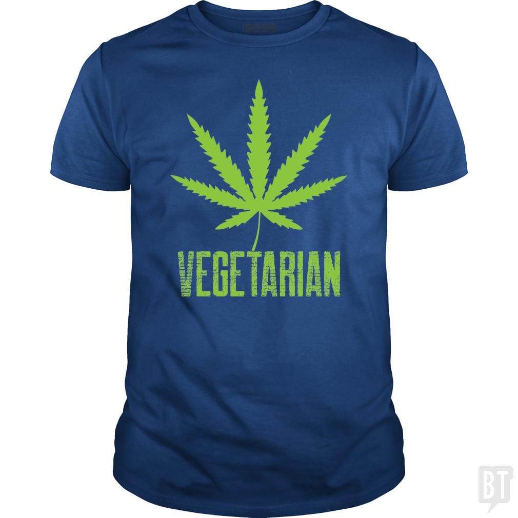 SunFrog-Busted Edible Loving Weedologist Classic Guys / Unisex Tee / Royal Blue / S Vegetarian