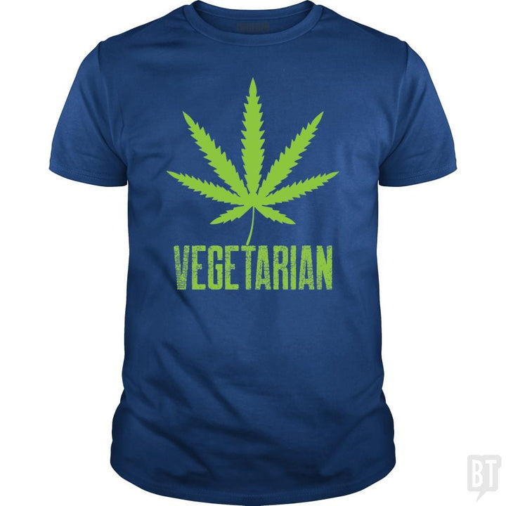 SunFrog-Busted Edible Loving Weedologist Classic Guys / Unisex Tee / Royal Blue / S Vegetarian