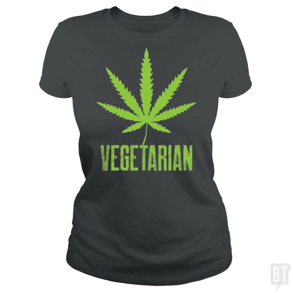 SunFrog-Busted Edible Loving Weedologist Classic Ladies Tee / Dark Heather / S Vegetarian
