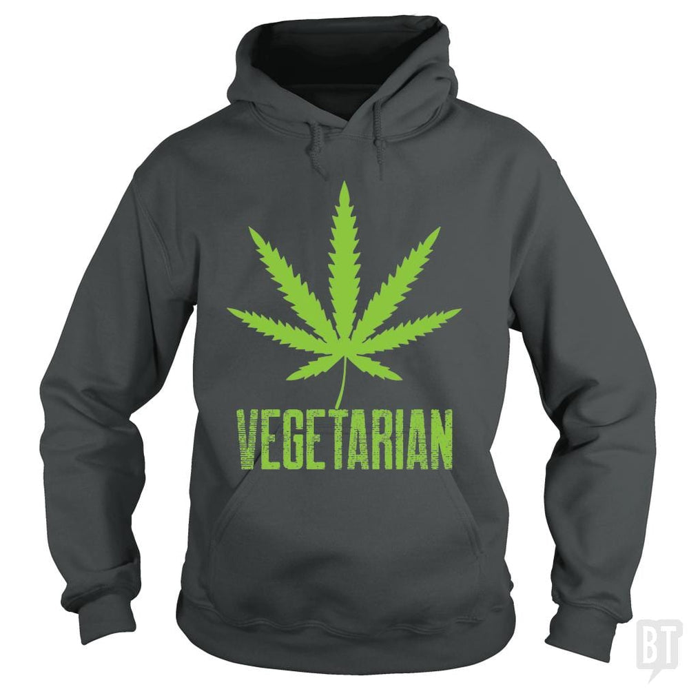 SunFrog-Busted Edible Loving Weedologist Hoodie / Dark Heather / S Vegetarian