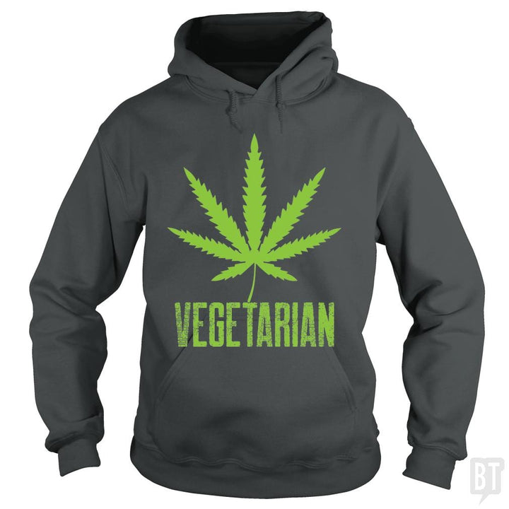 SunFrog-Busted Edible Loving Weedologist Hoodie / Dark Heather / S Vegetarian