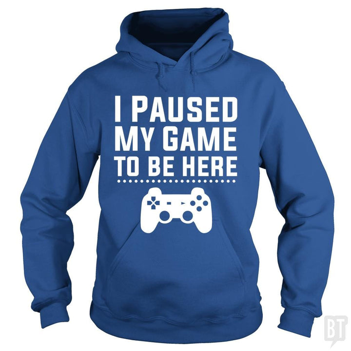 SunFrog-Busted FlyBoy Hoodie / Royal Blue / S I Paused My Game