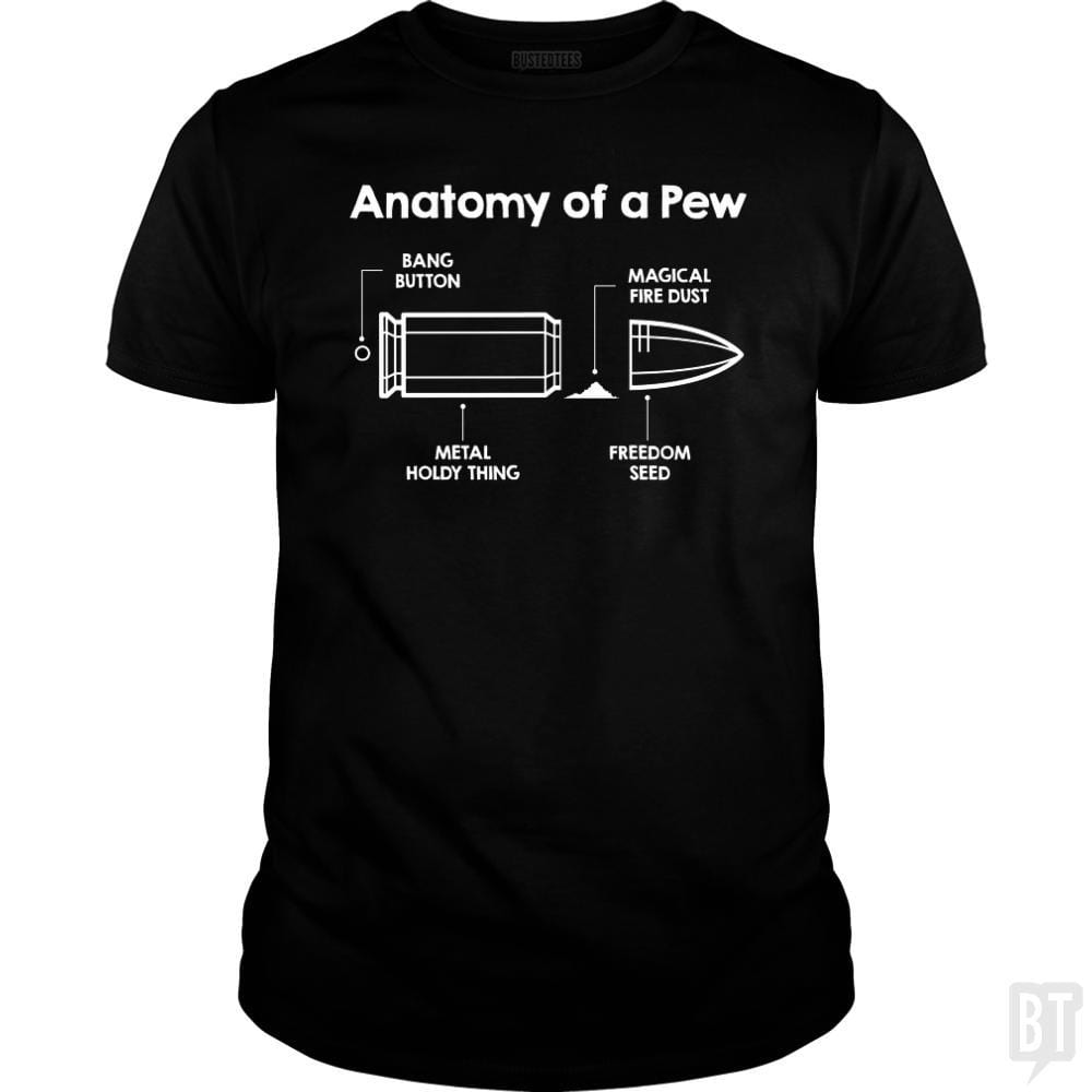 SunFrog-Busted Funky Hippo Classic Guys / Unisex Tee / Black / S Anatomy Of A Bullet