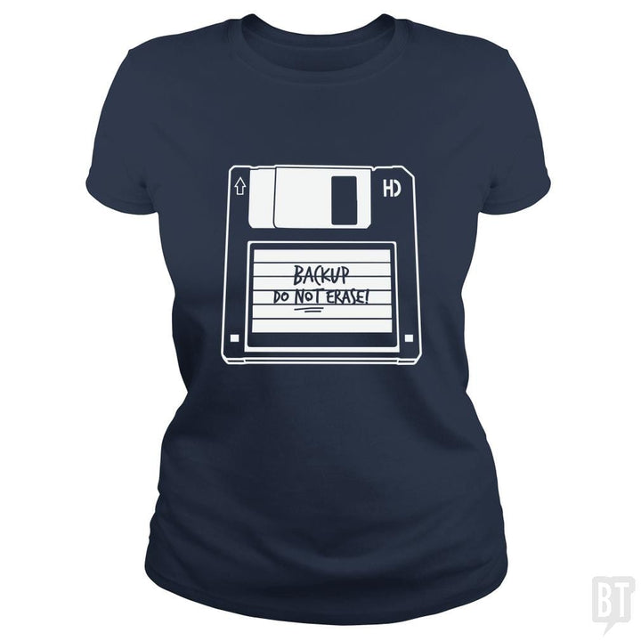 SunFrog-Busted Funky Hippo Classic Ladies Tee / Navy Blue / S Backup Floppy