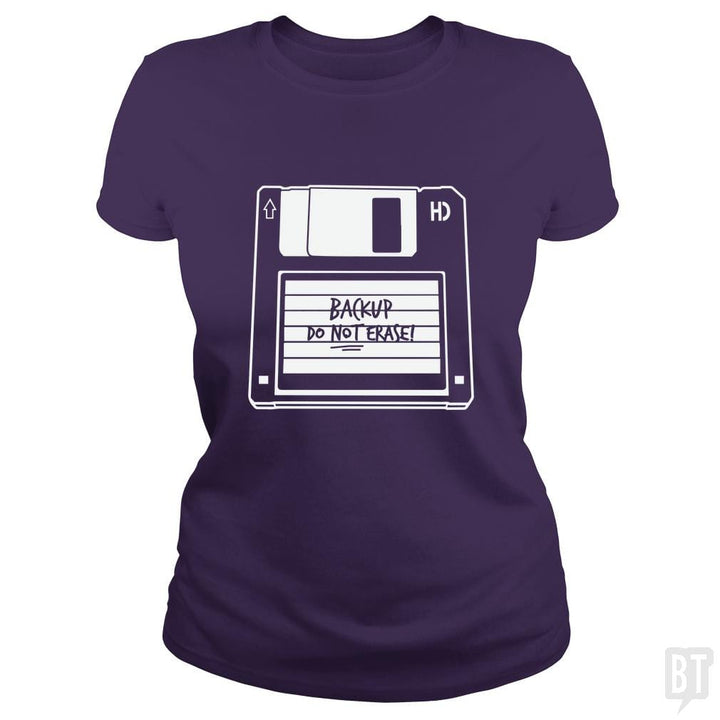 SunFrog-Busted Funky Hippo Classic Ladies Tee / Purple / S Backup Floppy