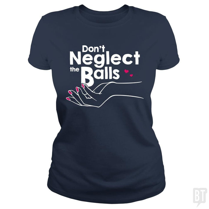 SunFrog-Busted Funky Hippo Classic Ladies Tee / Navy Blue / S Balls Neglect