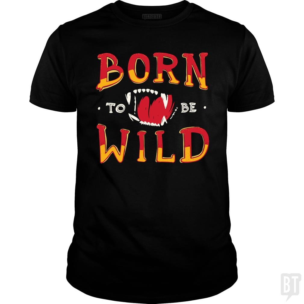 SunFrog-Busted Funky Hippo Classic Guys / Unisex Tee / Black / S Born To Be Wild