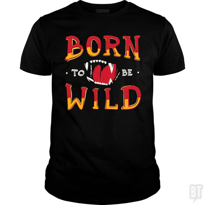 SunFrog-Busted Funky Hippo Classic Guys / Unisex Tee / Black / S Born To Be Wild