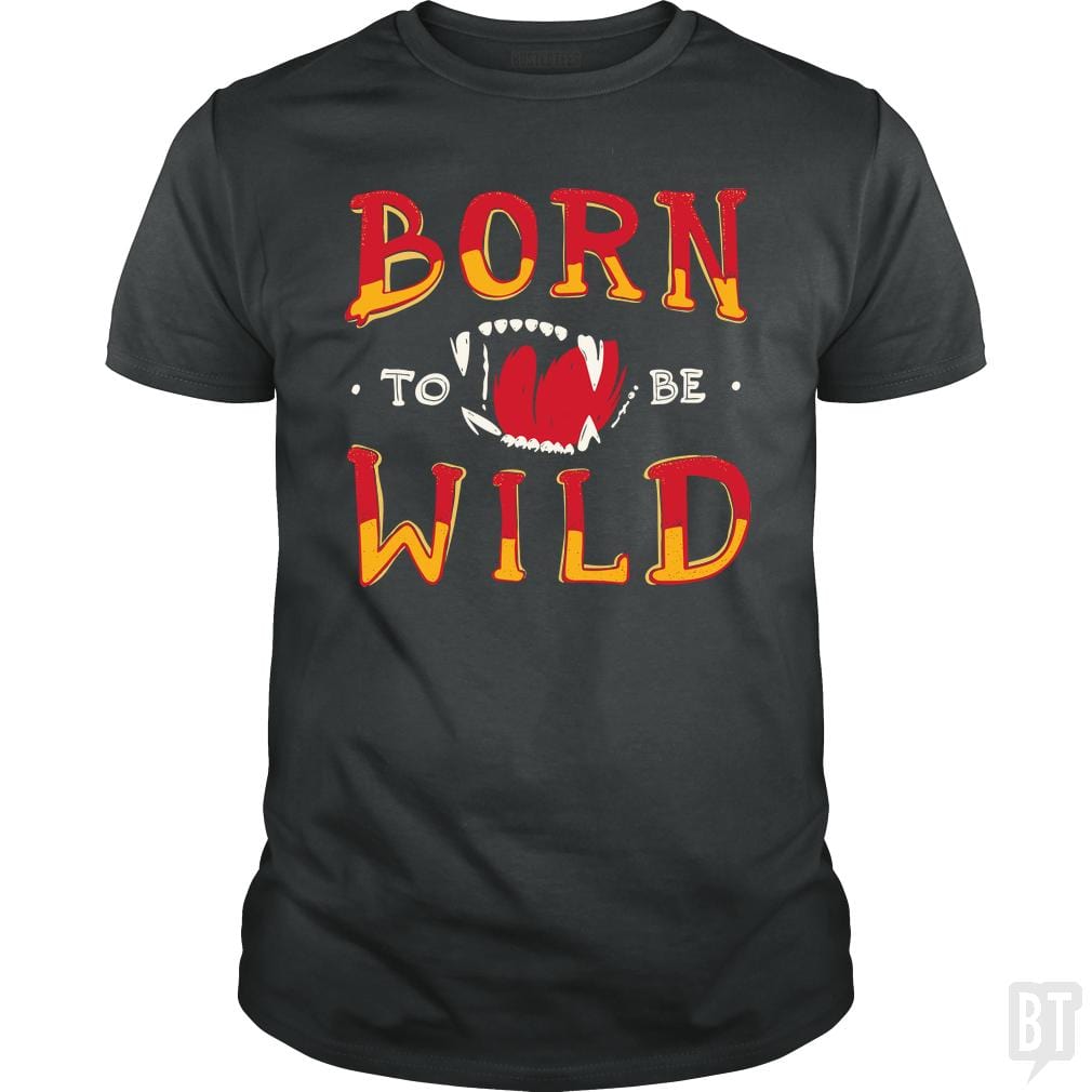 SunFrog-Busted Funky Hippo Classic Guys / Unisex Tee / Dark Heather / S Born To Be Wild