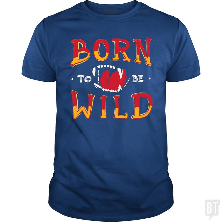 SunFrog-Busted Funky Hippo Classic Guys / Unisex Tee / Royal Blue / S Born To Be Wild