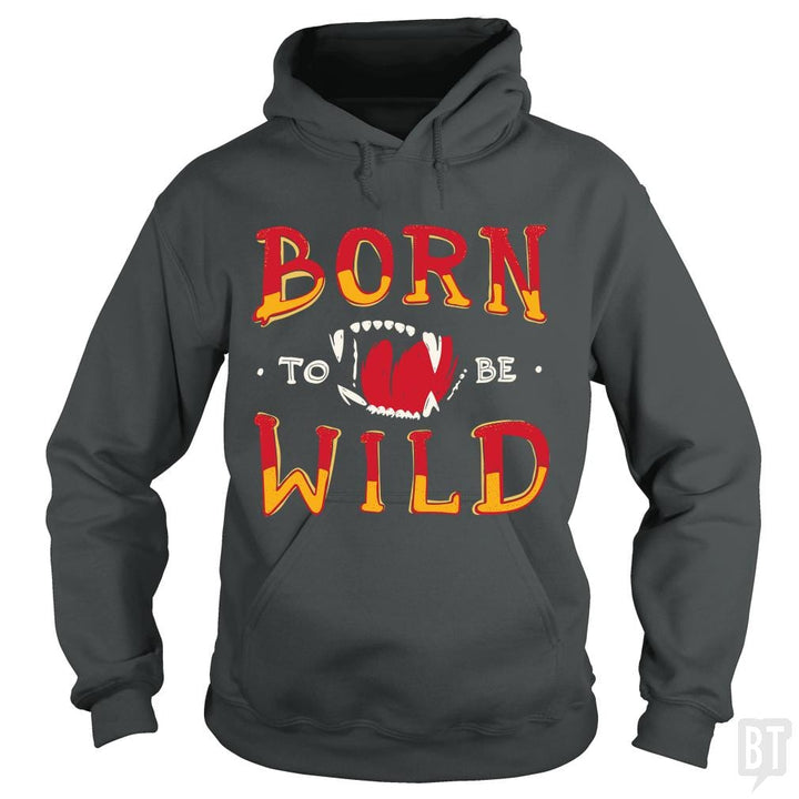 SunFrog-Busted Funky Hippo Hoodie / Dark Heather / S Born To Be Wild