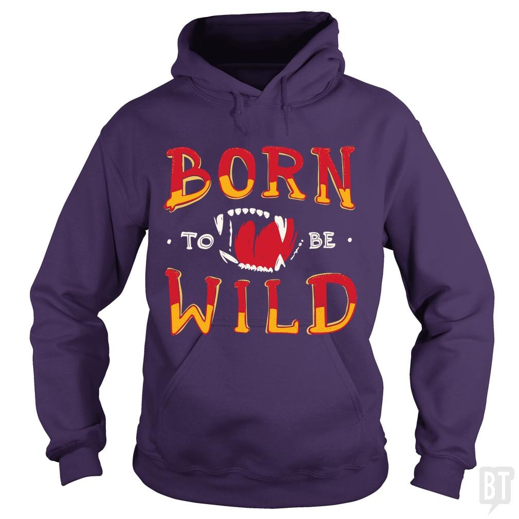 SunFrog-Busted Funky Hippo Hoodie / Purple / S Born To Be Wild