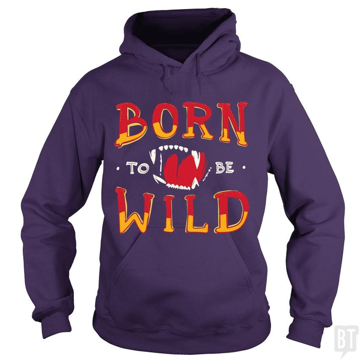 SunFrog-Busted Funky Hippo Hoodie / Purple / S Born To Be Wild