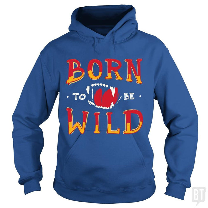 SunFrog-Busted Funky Hippo Hoodie / Royal Blue / S Born To Be Wild