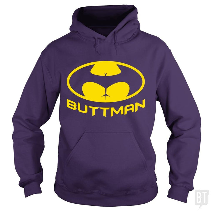SunFrog-Busted Funky Hippo Hoodie / Purple / S Buttman