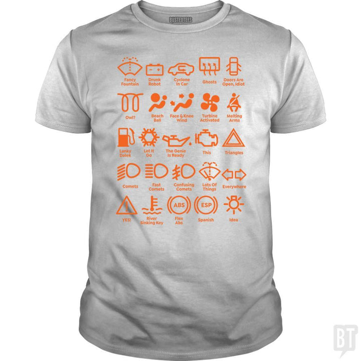 SunFrog-Busted Funky Hippo Classic Guys / Unisex Tee / White / S Car Dashboard Lights