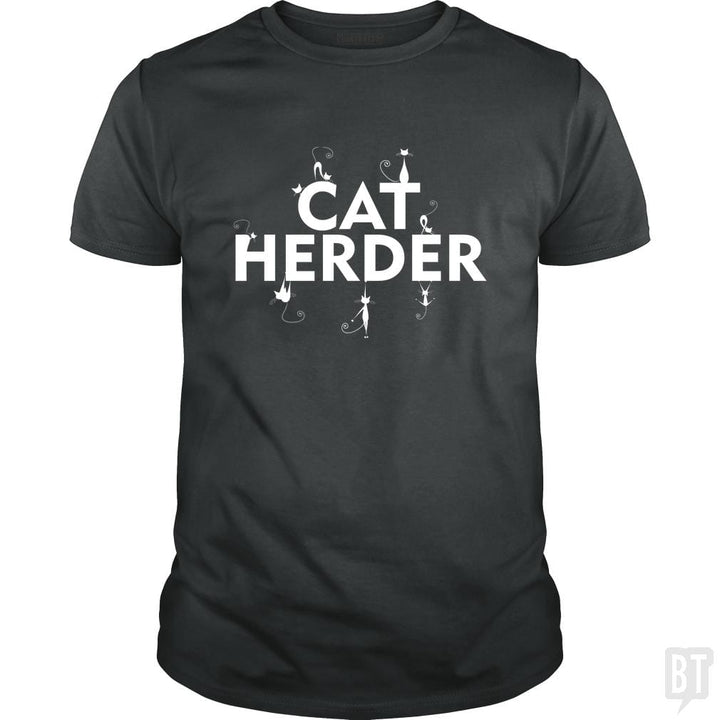 SunFrog-Busted Funky Hippo Classic Guys / Unisex Tee / Dark Heather / S Cat Herder