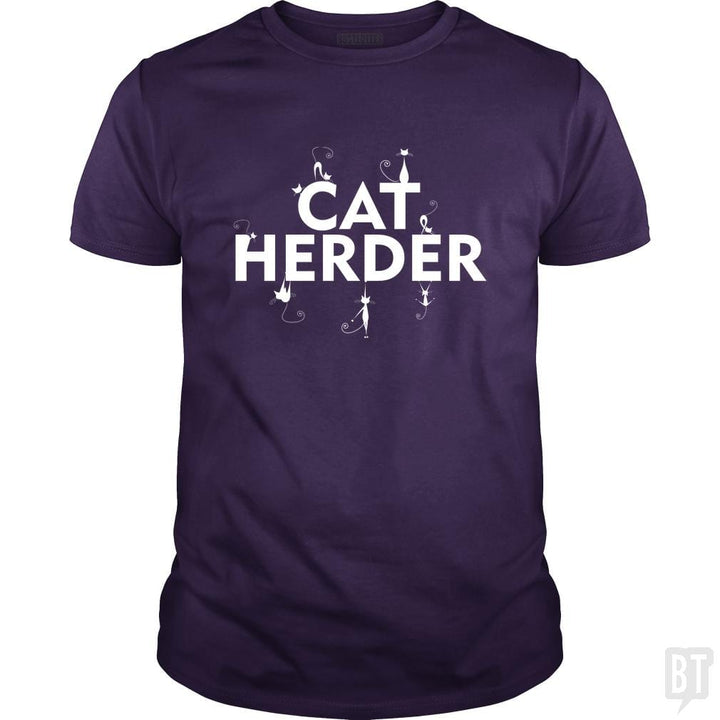 SunFrog-Busted Funky Hippo Classic Guys / Unisex Tee / Purple / S Cat Herder