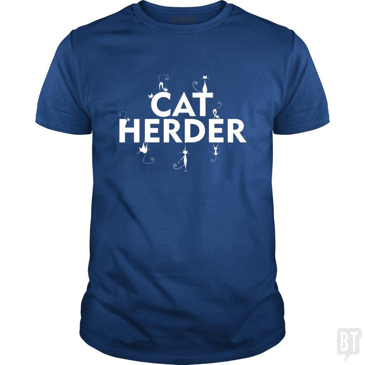 SunFrog-Busted Funky Hippo Classic Guys / Unisex Tee / Royal Blue / S Cat Herder