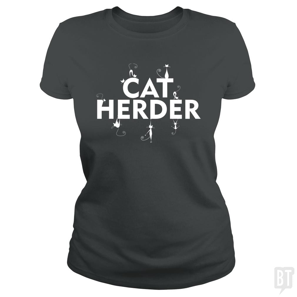 SunFrog-Busted Funky Hippo Classic Ladies Tee / Dark Heather / S Cat Herder