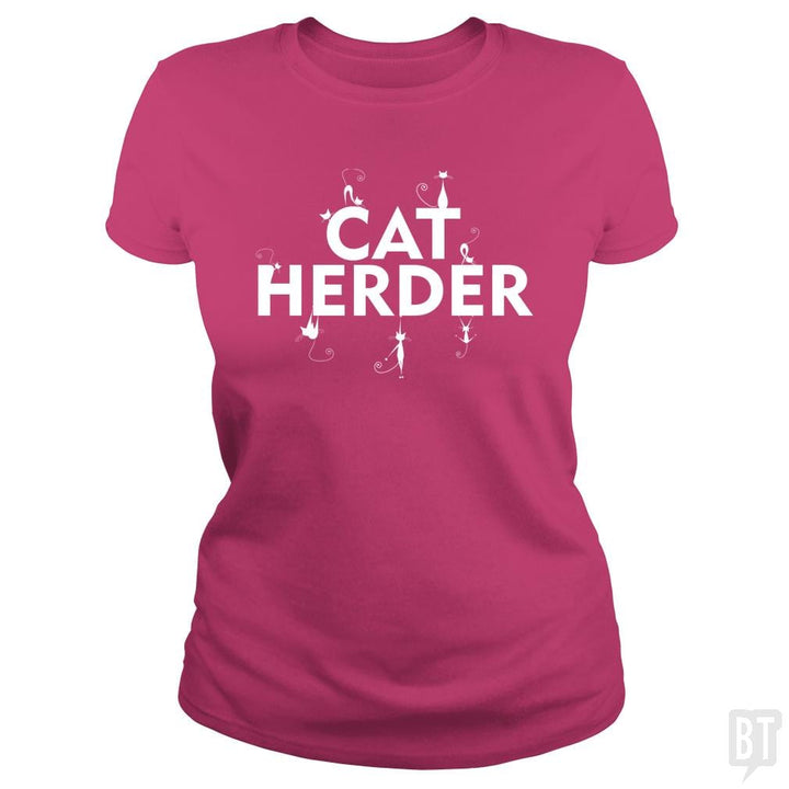 SunFrog-Busted Funky Hippo Classic Ladies Tee / Heliconia / S Cat Herder