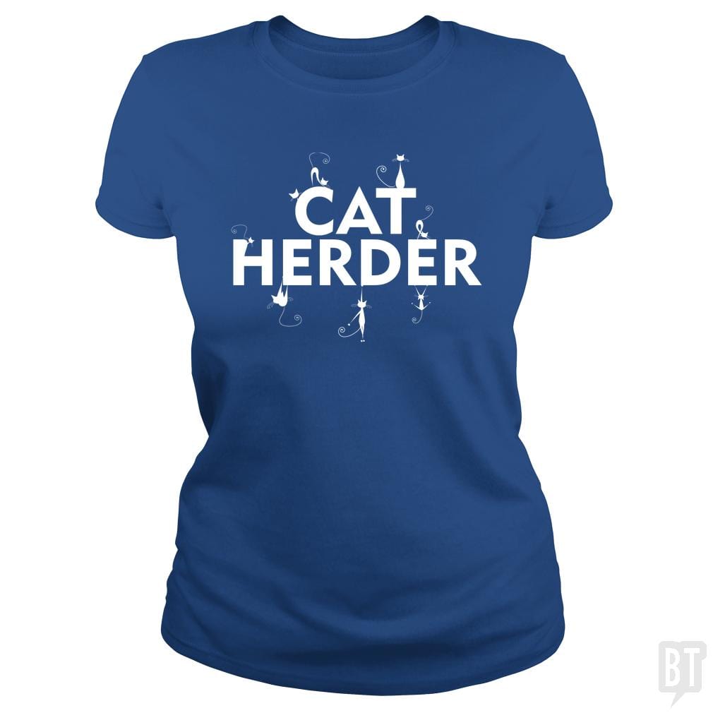 SunFrog-Busted Funky Hippo Classic Ladies Tee / Royal Blue / S Cat Herder