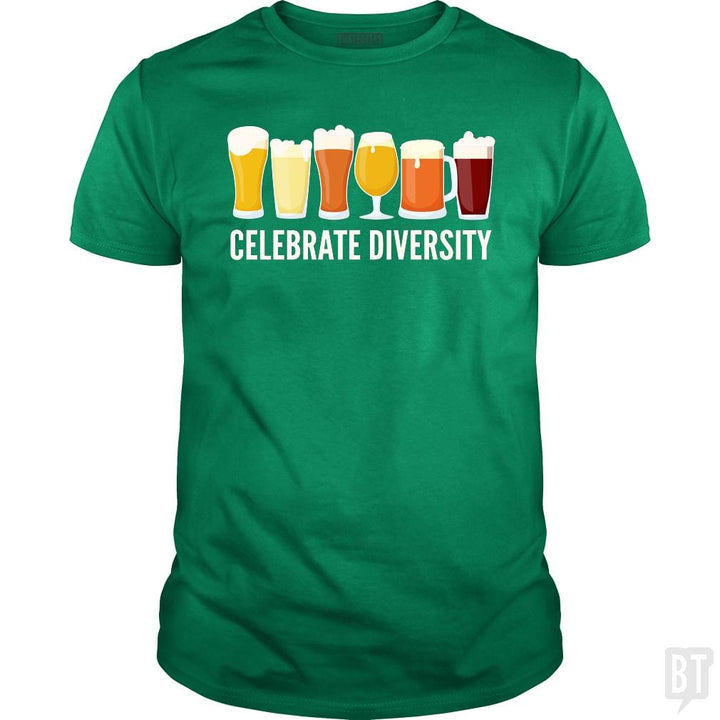 SunFrog-Busted Funky Hippo Classic Guys / Unisex Tee / Irish Green / S Celebrate Beer Diversity