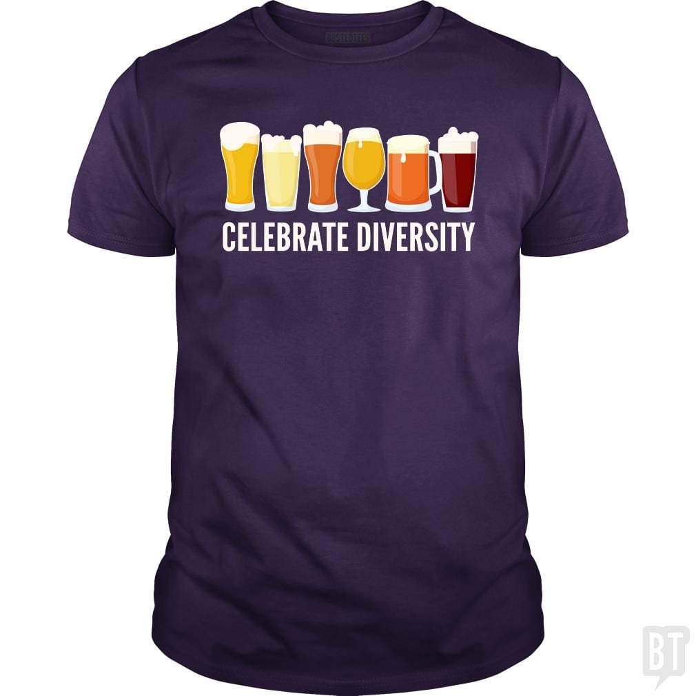 SunFrog-Busted Funky Hippo Classic Guys / Unisex Tee / Purple / S Celebrate Beer Diversity