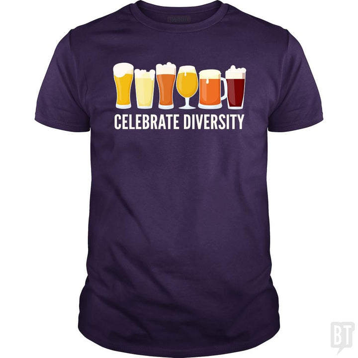 SunFrog-Busted Funky Hippo Classic Guys / Unisex Tee / Purple / S Celebrate Beer Diversity