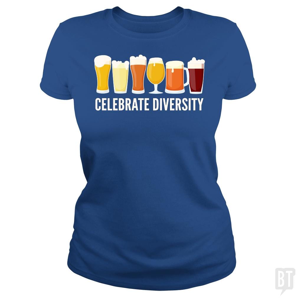 SunFrog-Busted Funky Hippo Classic Ladies Tee / Royal Blue / S Celebrate Beer Diversity