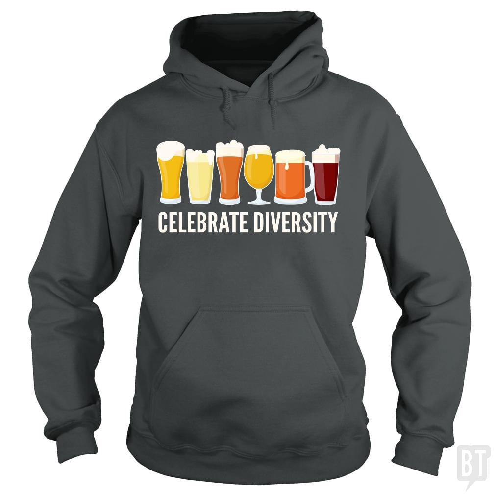 SunFrog-Busted Funky Hippo Hoodie / Dark Heather / S Celebrate Beer Diversity