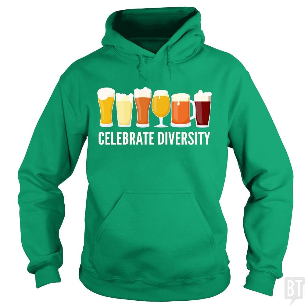 SunFrog-Busted Funky Hippo Hoodie / Irish Green / S Celebrate Beer Diversity
