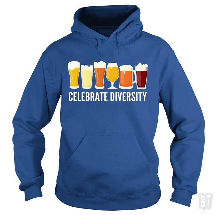 SunFrog-Busted Funky Hippo Hoodie / Royal Blue / S Celebrate Beer Diversity