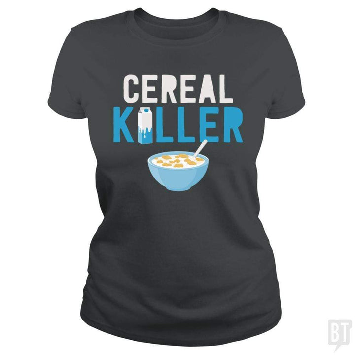 SunFrog-Busted Funky Hippo Classic Ladies Tee / Dark Heather / S Cereal Killer