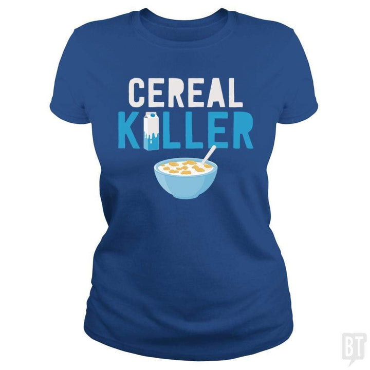 SunFrog-Busted Funky Hippo Classic Ladies Tee / Royal Blue / S Cereal Killer