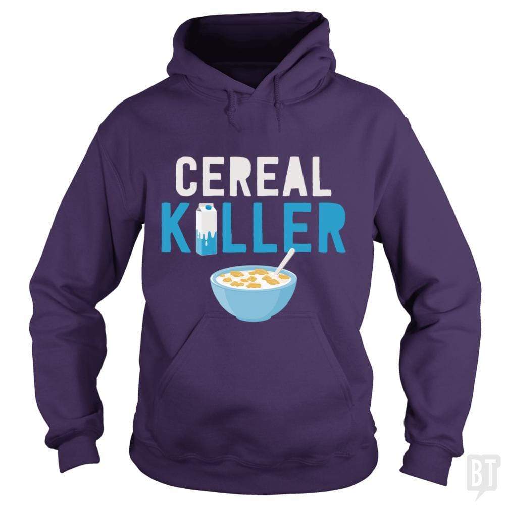 SunFrog-Busted Funky Hippo Hoodie / Purple / S Cereal Killer