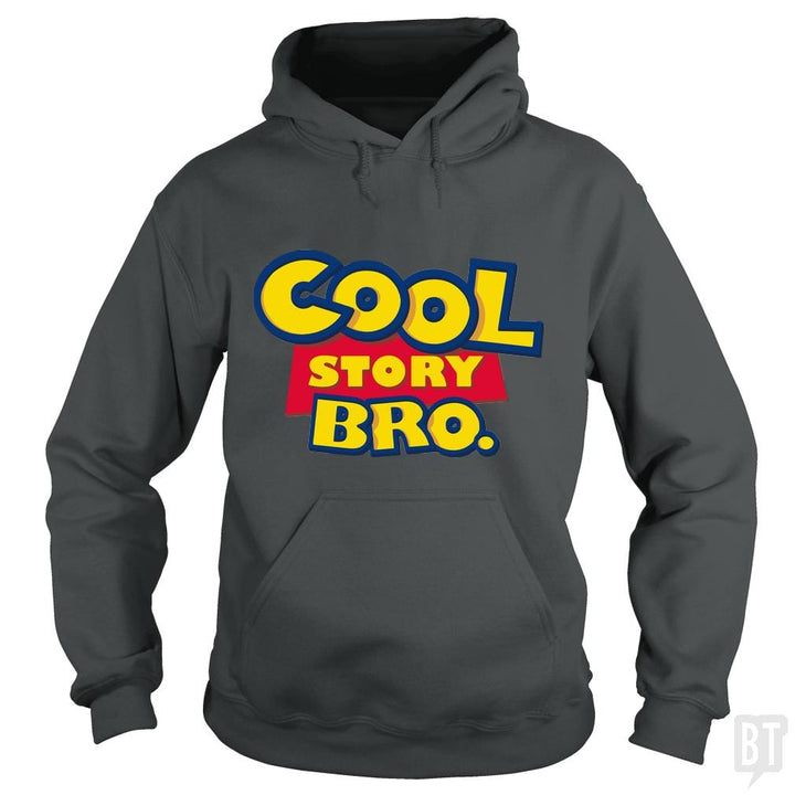SunFrog-Busted Funky Hippo Hoodie / Dark Heather / S Cool Story Bro