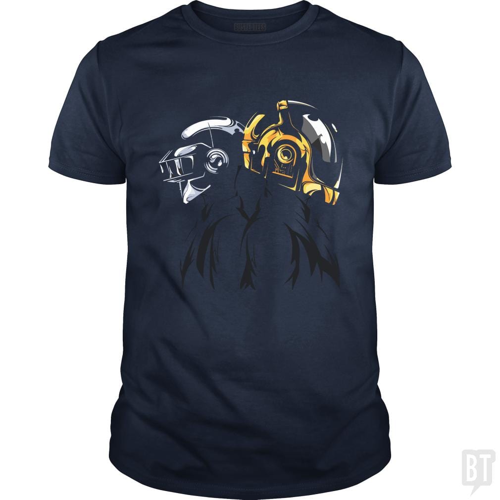 SunFrog-Busted Funky Hippo Classic Guys / Unisex Tee / Navy Blue / S Daft Punk